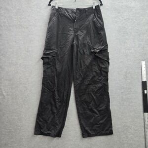 Levi's 94 Women Pants 27X30 Black Cargo Baggy Twill 28" Utility